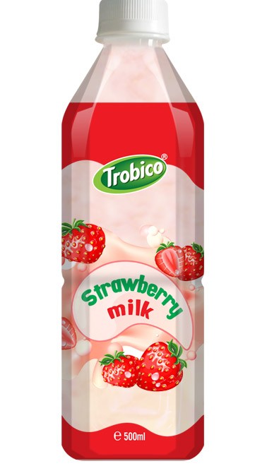 723 Trobico Strawberry milk pet bottle 500ml